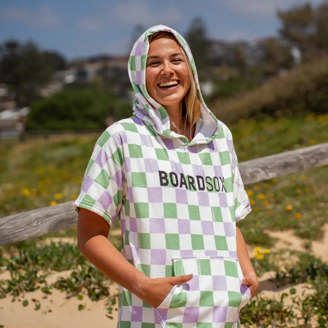 The Alana Check- Boardsox Hooded Towel + Surf Poncho BOARDSOX®