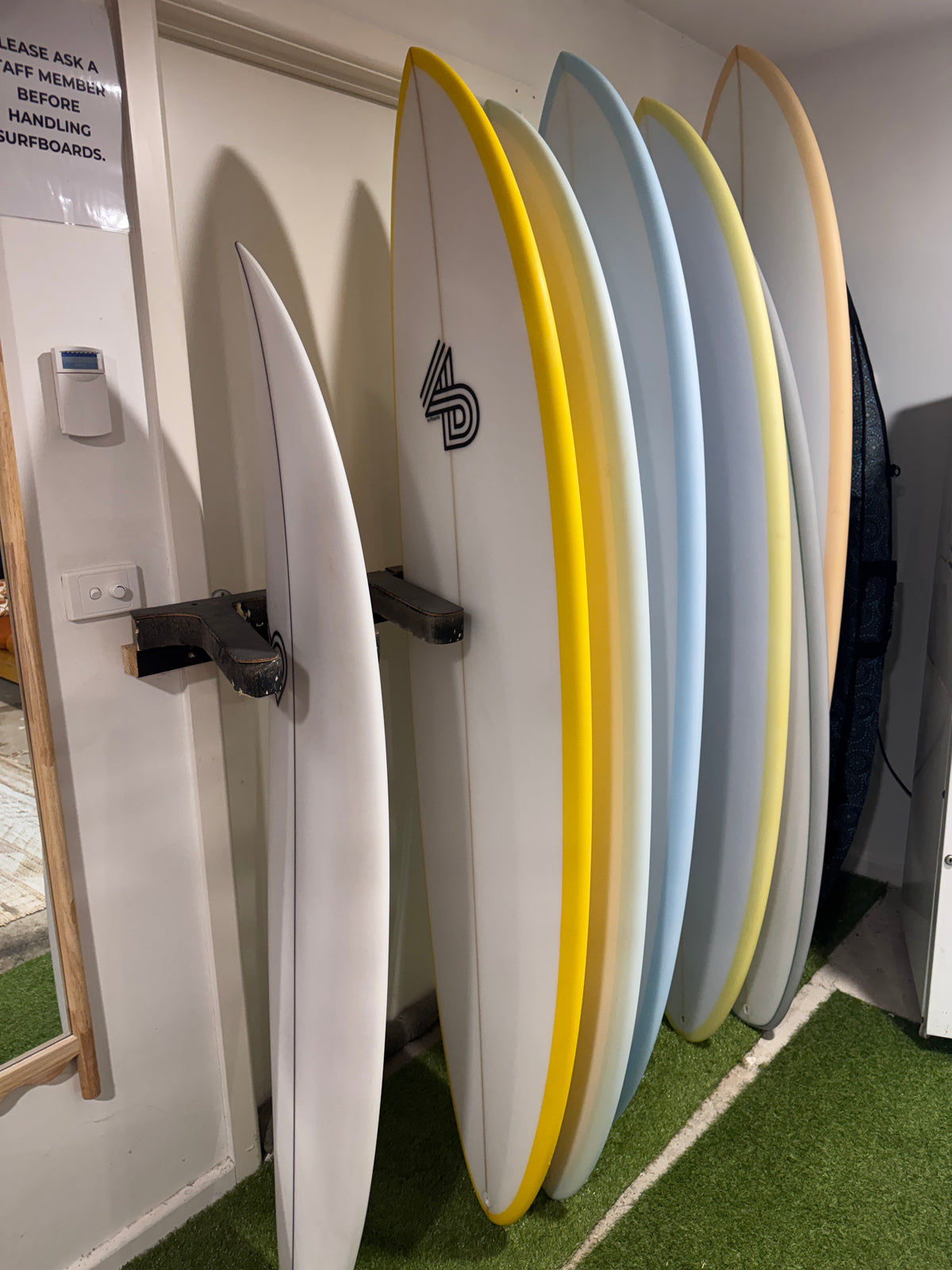 Canvas covers on the wall