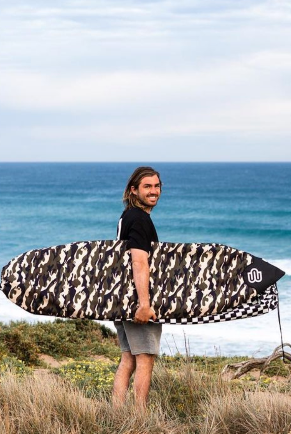 Camo Longboard Surfboard Cover