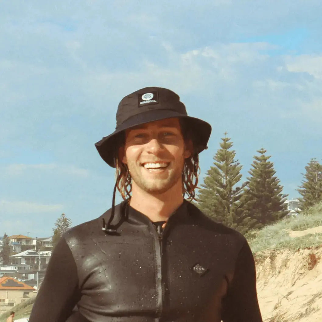 Black - Boardsox Bucket Surf Hat + Hard Shell Insert - BOARDSOX®Hat
