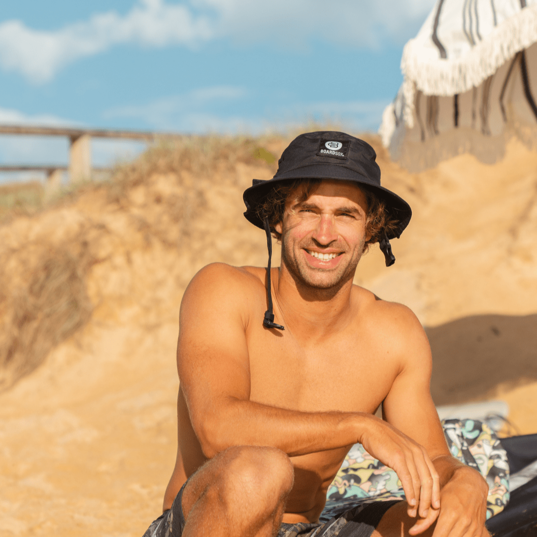 Boardsox Surf Hat - Black - BOARDSOX® AustraliaHat
