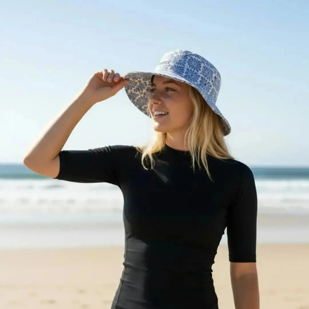 Lara - Blue Boardsox Surf Hat + Hard Shell Insert - BOARDSOX®Hat