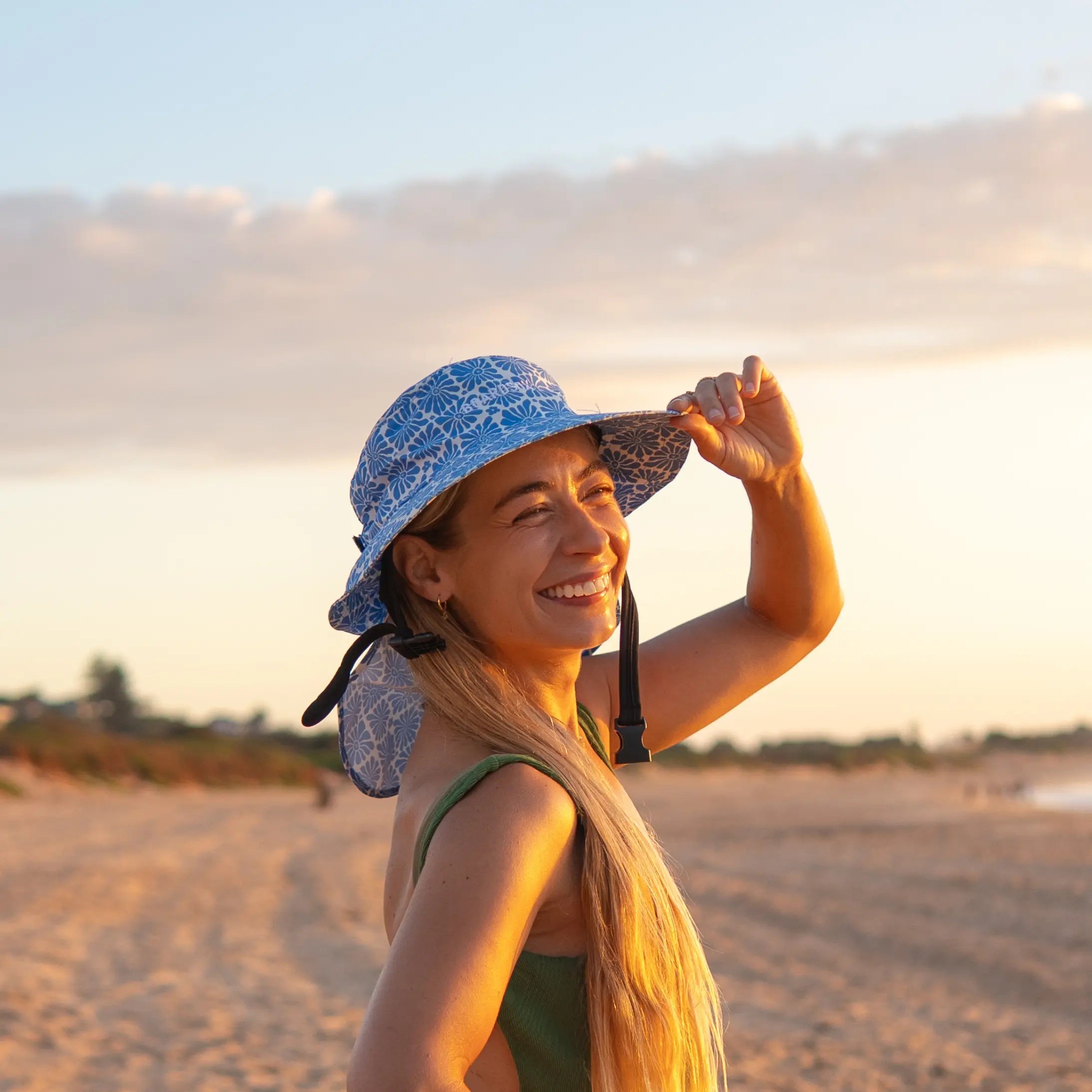 Lara - Blue Boardsox Surf Hat + Hard Shell Insert - BOARDSOX®Hat