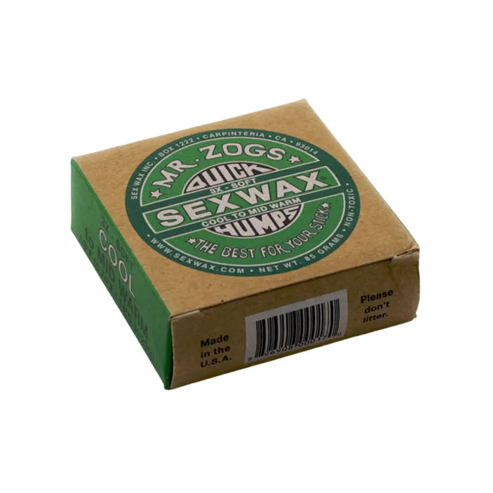 Mr Zogs - Surfboard Wax - Cool to Mid Warm Water - (14-23 ℃). GREEN