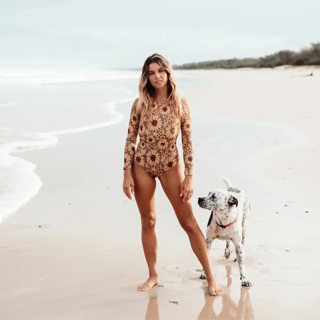 Onezie In Sunflower - Soulti Ladies Swimwear - BOARDSOX®