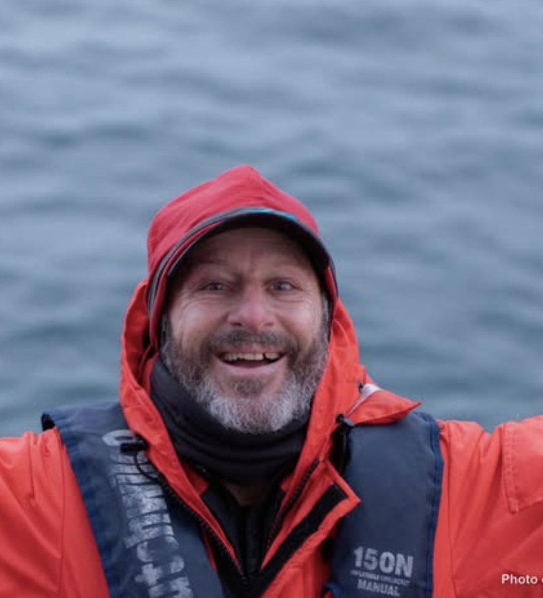 Marine biologist Rob Harcourt out on the water during fieldwork
