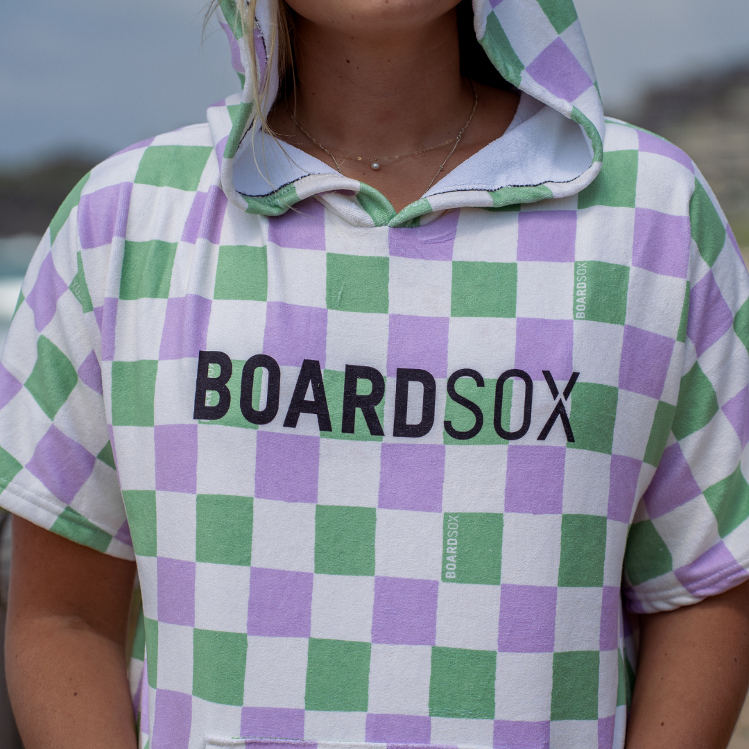 The Alana Check-  Boardsox Hooded Towel + Surf Poncho