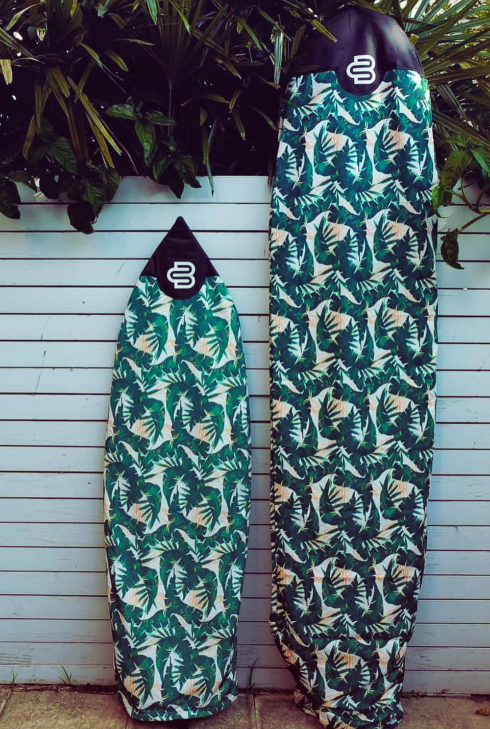 Green Leaf Longboard Surfboard Cover