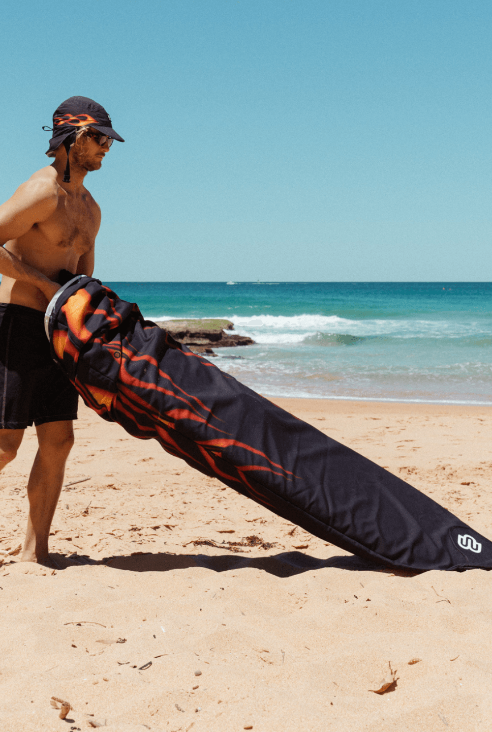 Flames - Fun/Fish Surfboard Cover - BOARDSOX® Australia