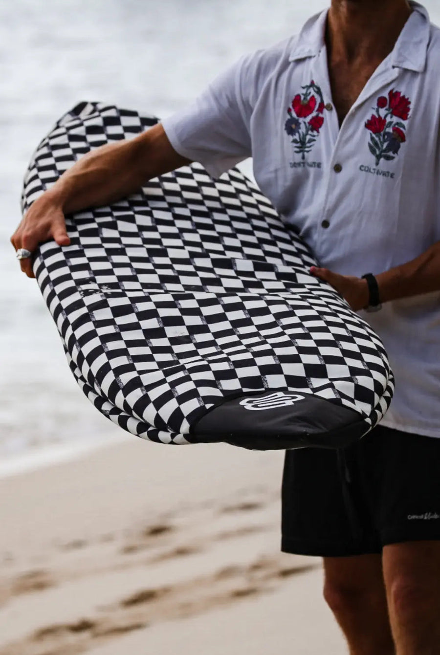 Checks longboard surfboard cover, available 7'0 to 12'0