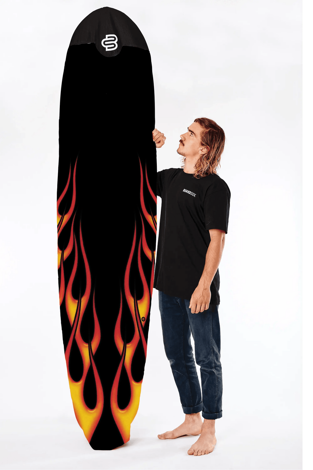 Flames Boardsox recycled canvas surfboard cover