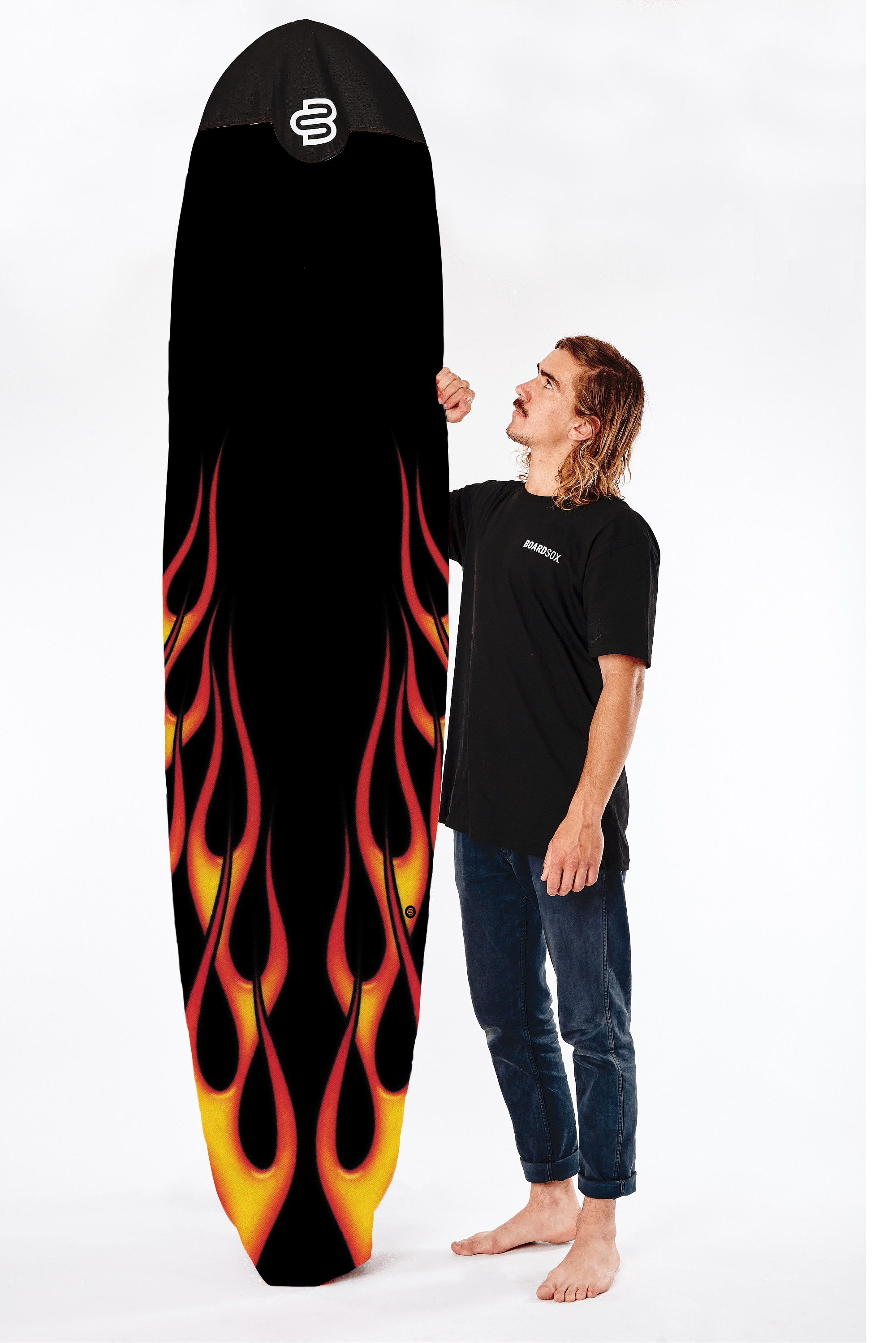 Flames ♻️ Recycled Long Board Surf Board Cover - BOARDSOX® AustraliaBoardSox Surfboard Cover
