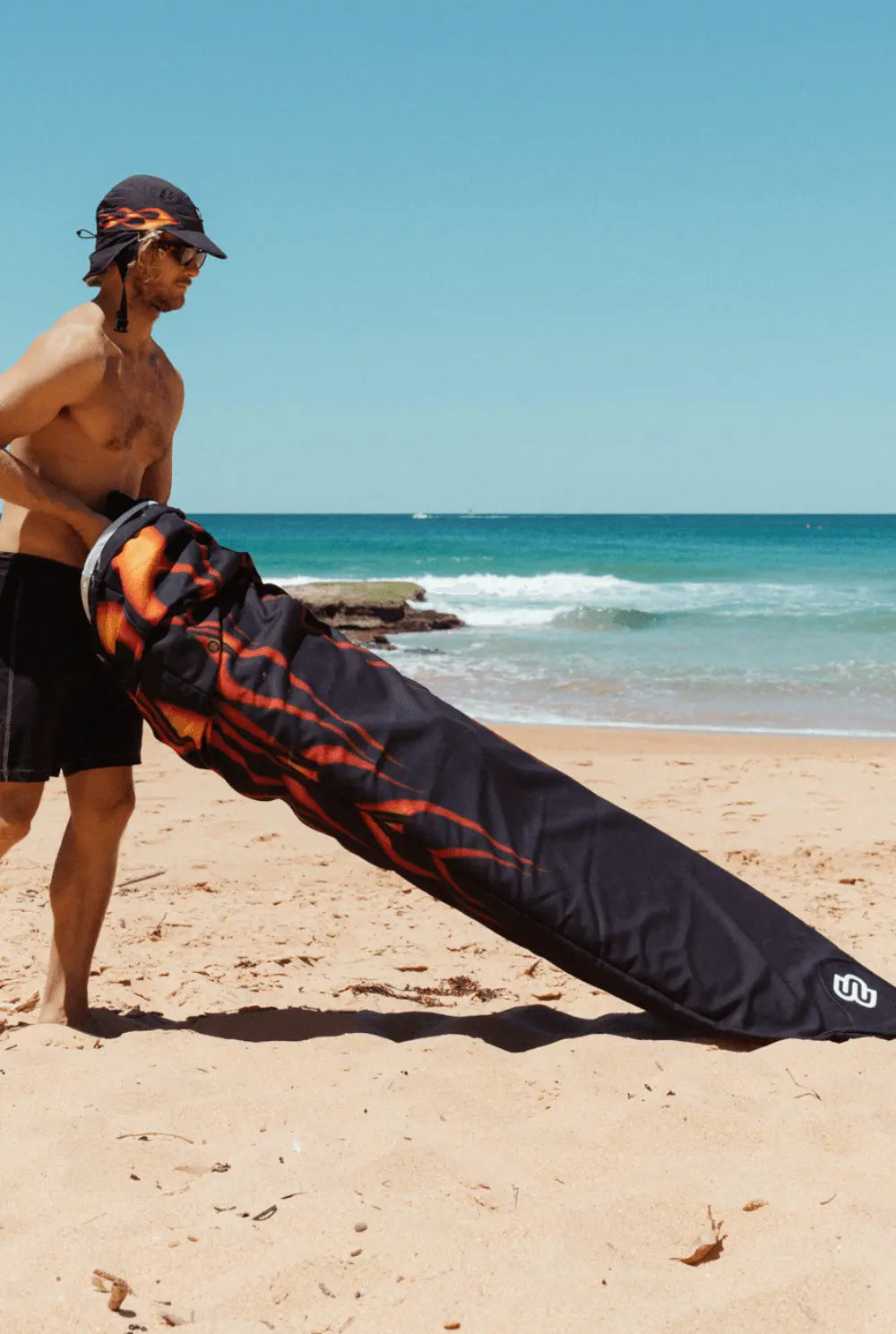 Flames - Shortboard - Boardsox Canvas Surfboard Cover - BOARDSOX®BoardSox Surfboard Cover