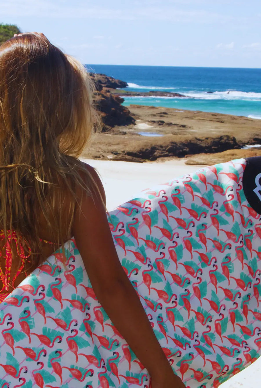 Flamingo shortboard surfboard cover, available 5'0 to 7'0
