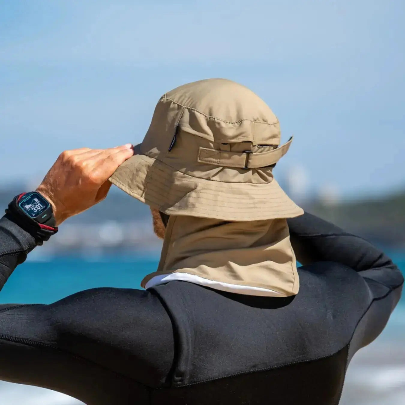 Khaki Boardsox Surf Hat + Hard Shell Insert - BOARDSOX®Hat