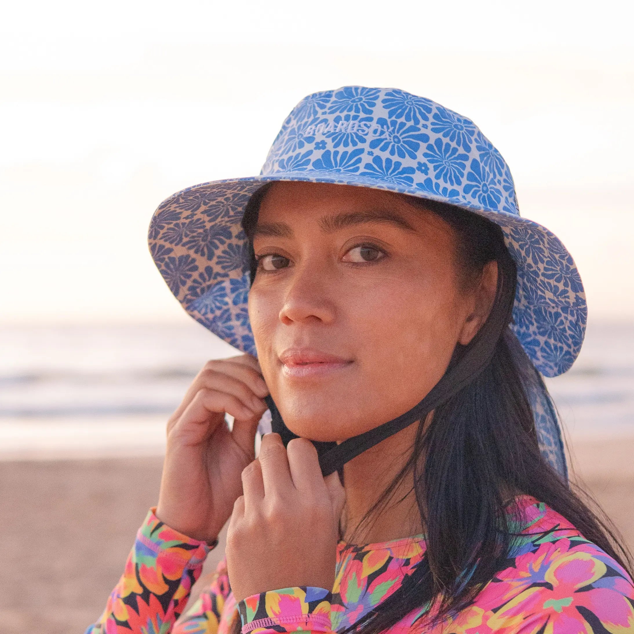 Lara - Blue Boardsox Surf Hat + Hard Shell Insert - BOARDSOX®Hat