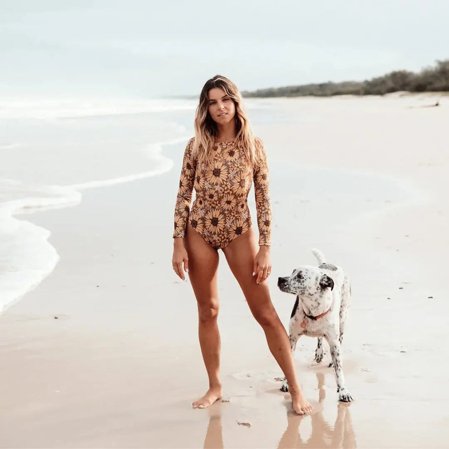 Onezie In Sunflower - Soulti Ladies Swimwear - BOARDSOX®