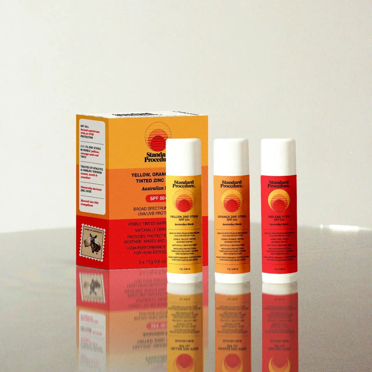 Standard Procedure Zinc Sticks - 3 Pack. Yellow, Orange, Red - BOARDSOX®