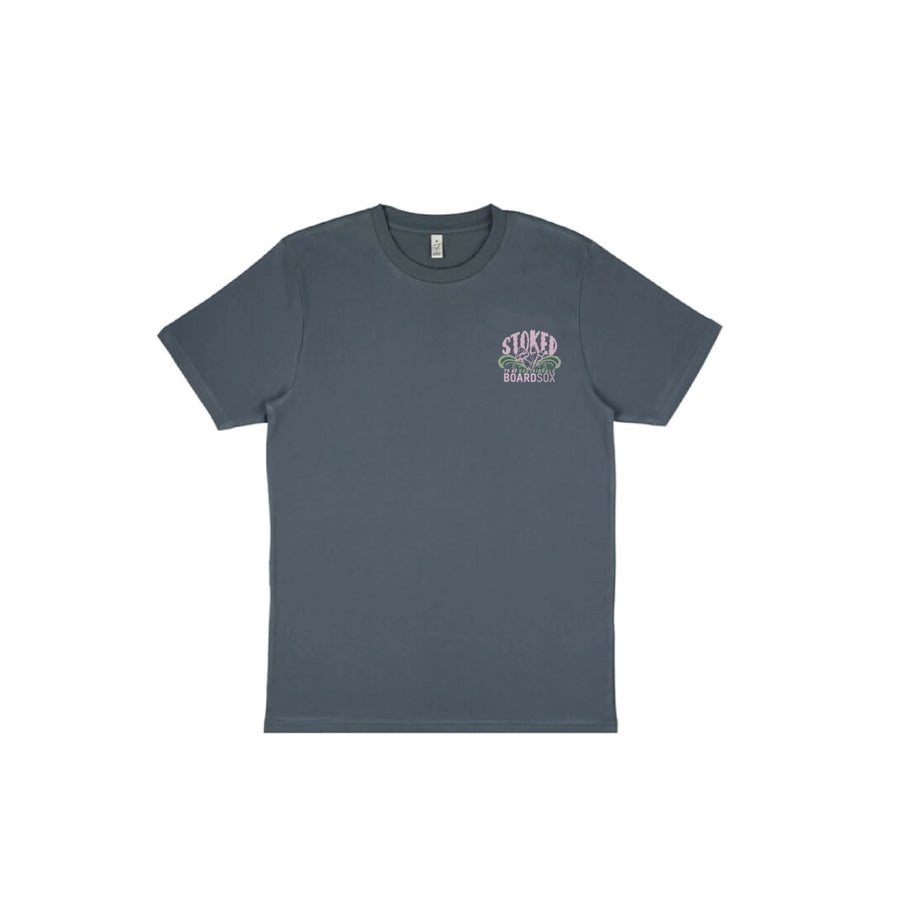 Stoked To be Sustainable T-Shirt - Charcoal - BOARDSOX®Clothing