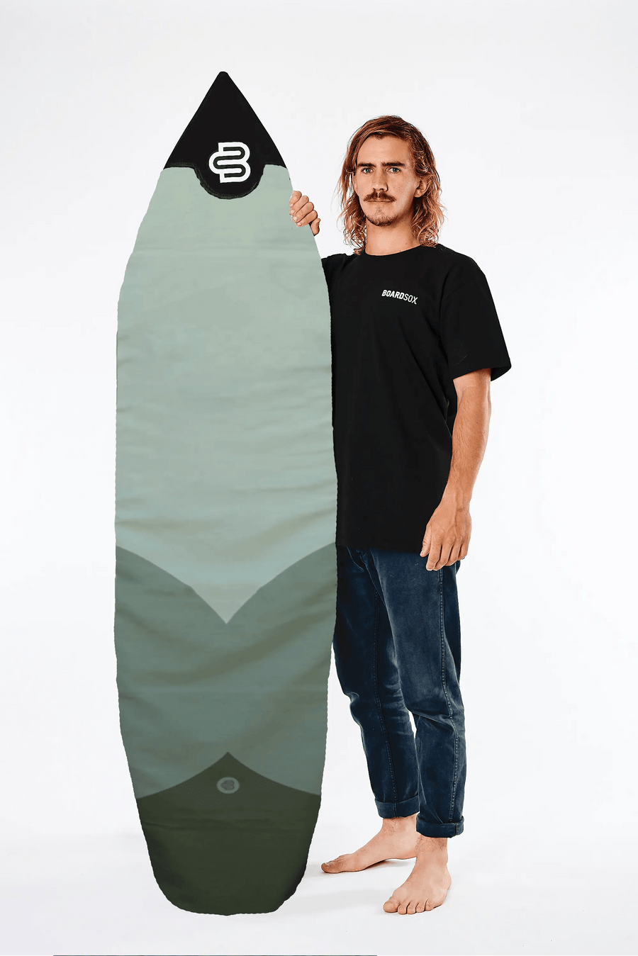 Honu shortboard cover in 14oz recycled canvas by Boardsox