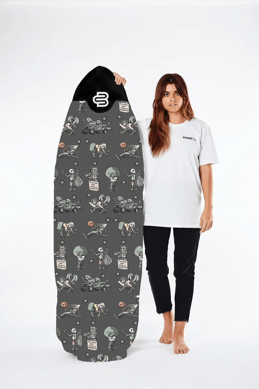The Skeletor -  Boardsox Canvas Surfboard Cover – Mid length Surfboard   - BOARDSOX®